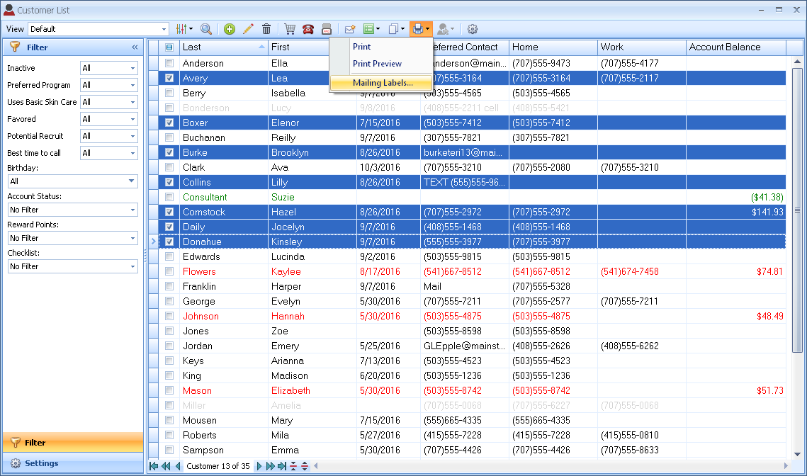 print mailing labels from google sheets