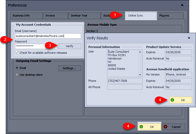Verify Credentials in Boulevard Boulevard Desktop Software Support Center