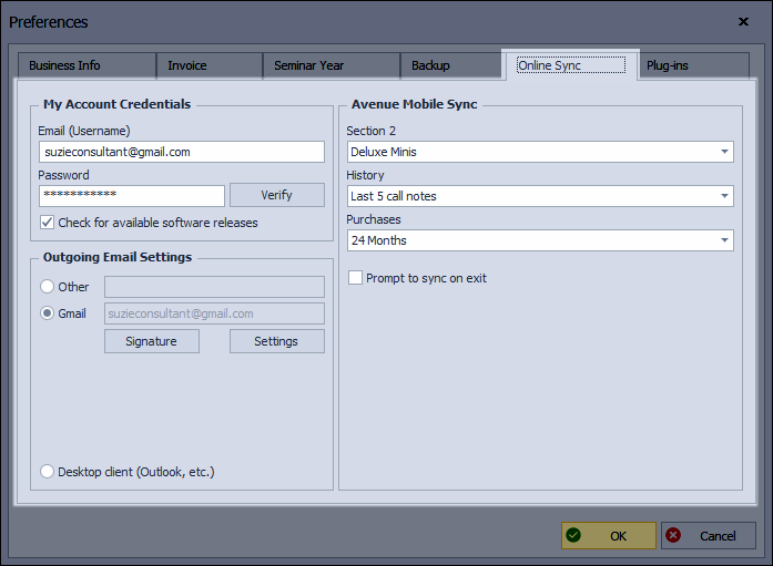 Sync Tab